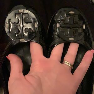 Tory Burch Black Patent Flats